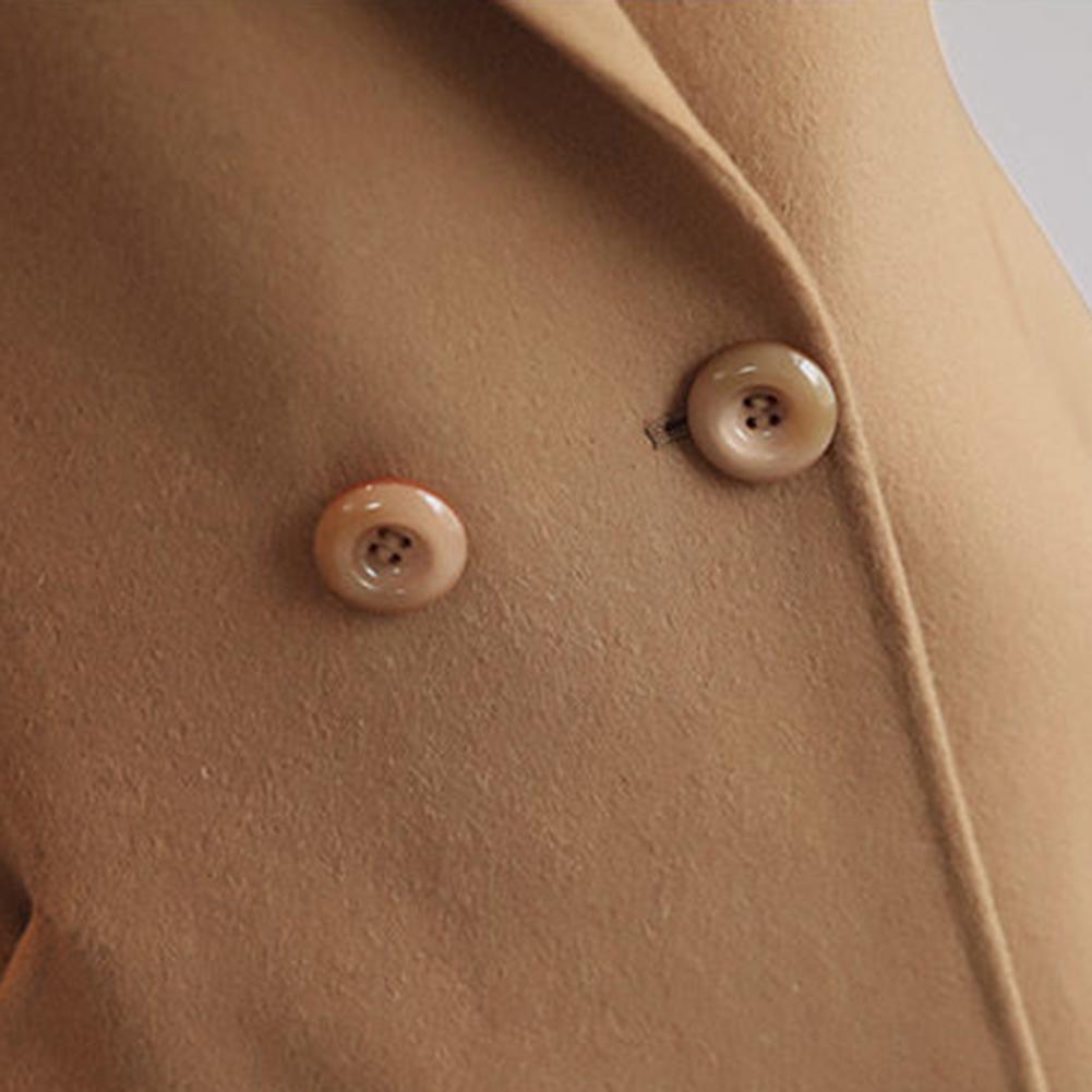 Wool Coat Peacoat - 2025 Elegant Women Woolen Coats Notch