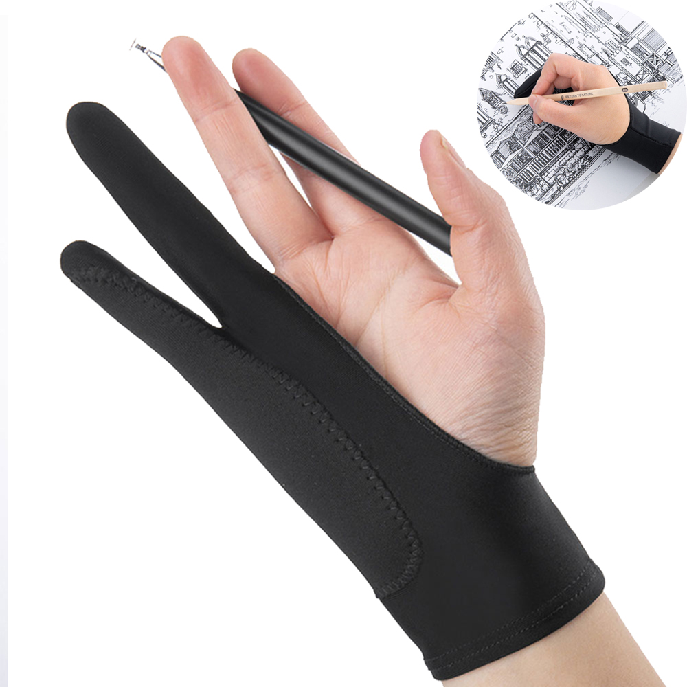 Touch Screen Gloves - 1PC Two-Finger Hand Painting Gloves Oil