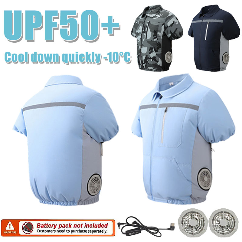 Down Jacket Packable - Summer Cooling Short Sleeve Air Conditioning