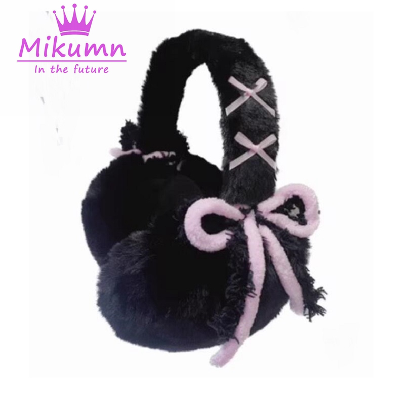 Earmuffs Foldable - Mikumn Harajuku Y2k Cute Sweet Bow