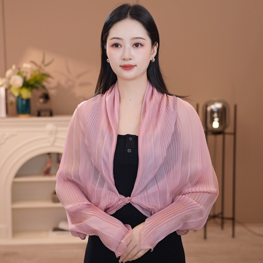 Shawl Wrap Winter - Solid Color Sun Protection Top Round
