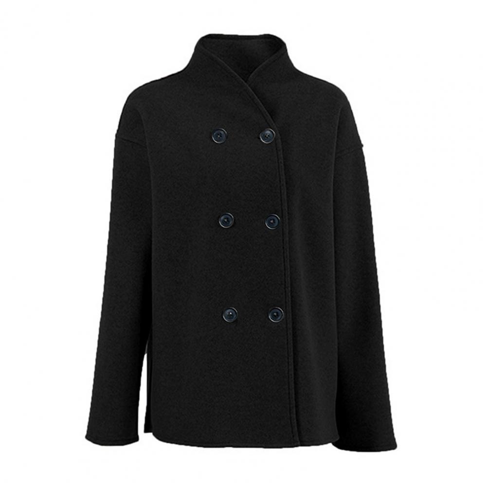 Wool Coat Peacoat - Women's Winter Cropped Wool Coat Double