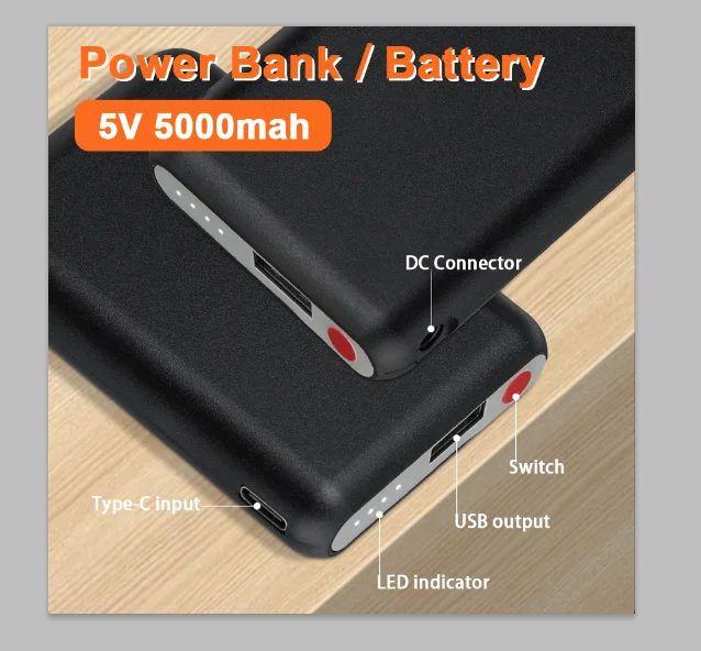 Heated Vest Battery - Power Bank 5V 5000mAh Heated Gloves