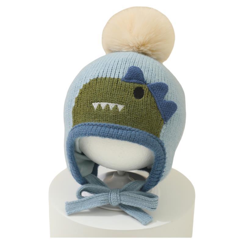 Knit Beanie Hat Warm - Cute Cartoon Animals Pompom Hat Baby