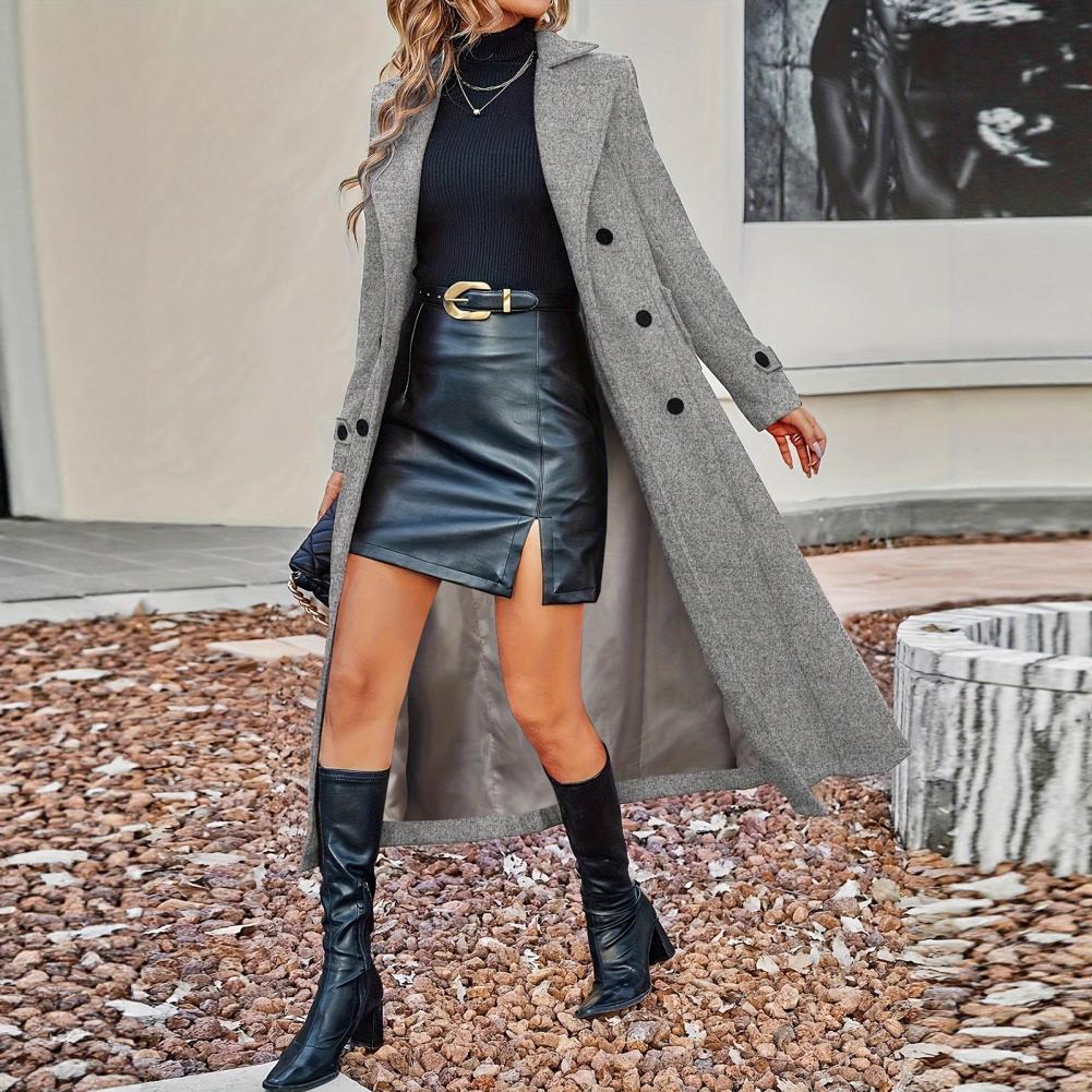 Wool Coat Peacoat - Autumn Coat Women's Long Wool Coat