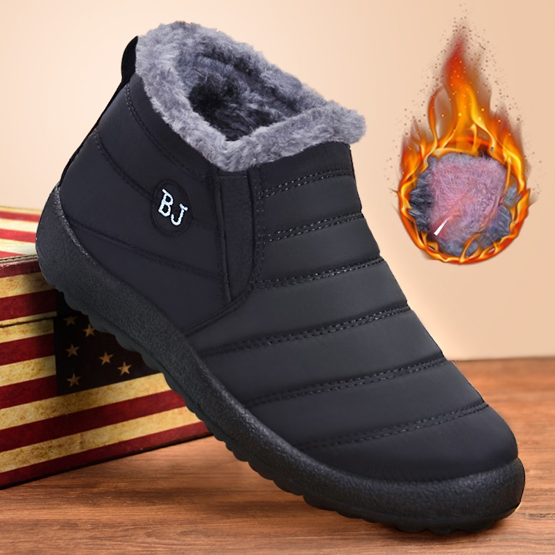 Waterproof Winter Boot - Men Snow Boots Plush New Warm