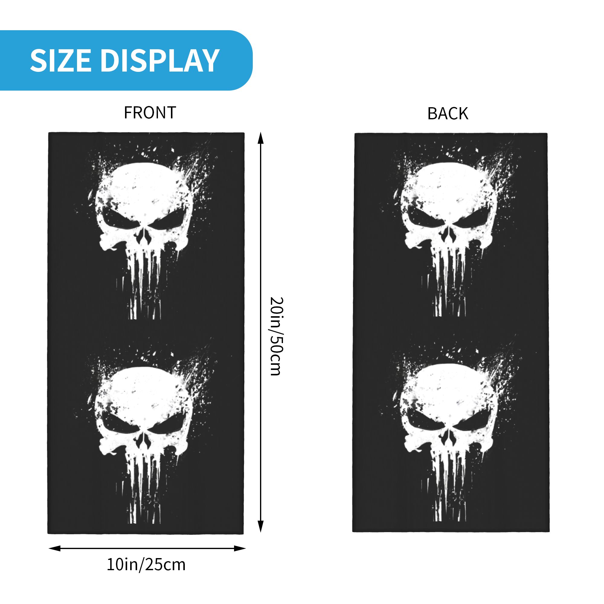 Custom Skeleton Skull Bandana  - Neck Gaiter Fleece recension och pris