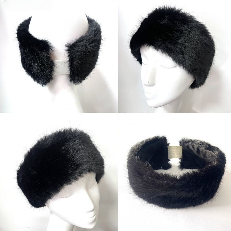 Wide Band Fur Headband Winter  - Fleece Ear Warmer Band recension och pris