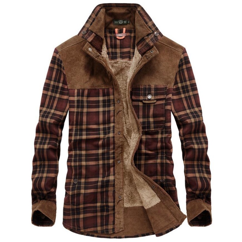 Men's Jackets Winter Windproof - Flannel Shirt Lined recension och pris