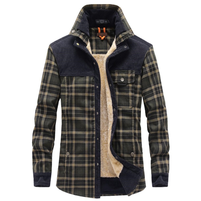 Men's Jackets Winter Windproof - Flannel Shirt Lined recension och pris
