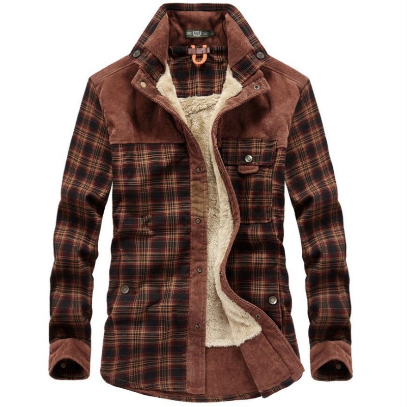 Men's Jackets Winter Windproof - Flannel Shirt Lined recension och pris