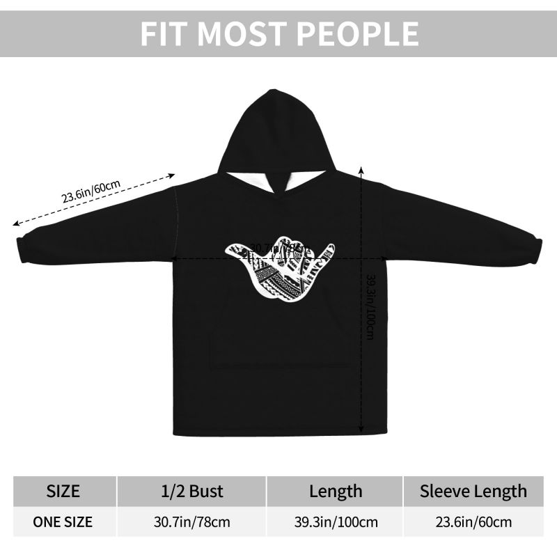 Polynesian Tattoo Shaka Tribal - Sherpa Hoodie Fleece recension och pris