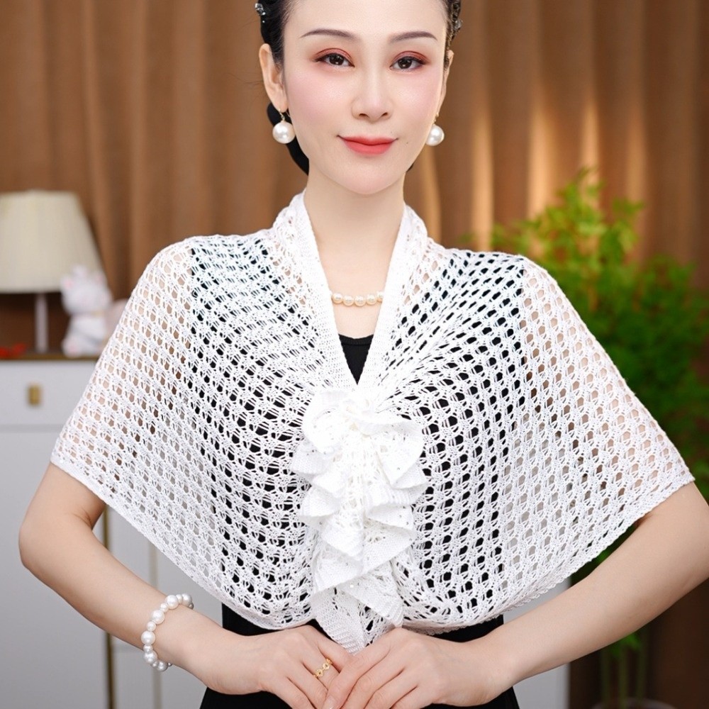 Sparkly Design Hollow Out Card - Shawl Wrap Winter recension och pris