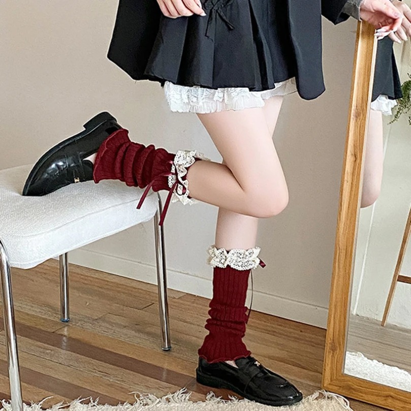Leg Warmers Ankle Womens Bow W - Thermal Sock Wool recension och pris
