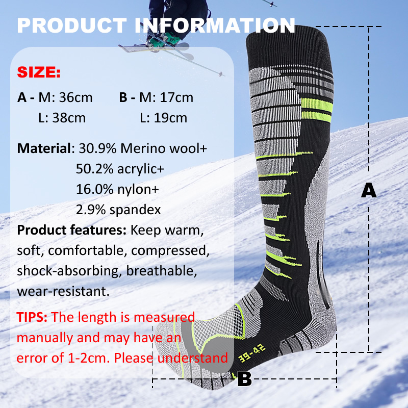Merino Wool Ski Socks Cold Wea - Thermal Sock Wool recension och pris