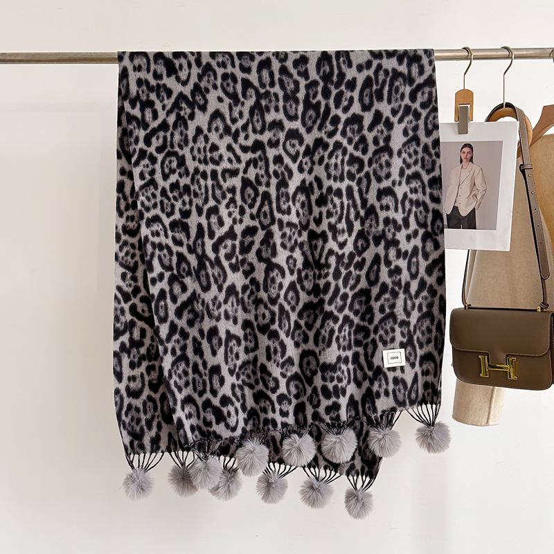 New Luxury Winter Leopard Two- - Cashmere Pashmina Wrap recension och pris