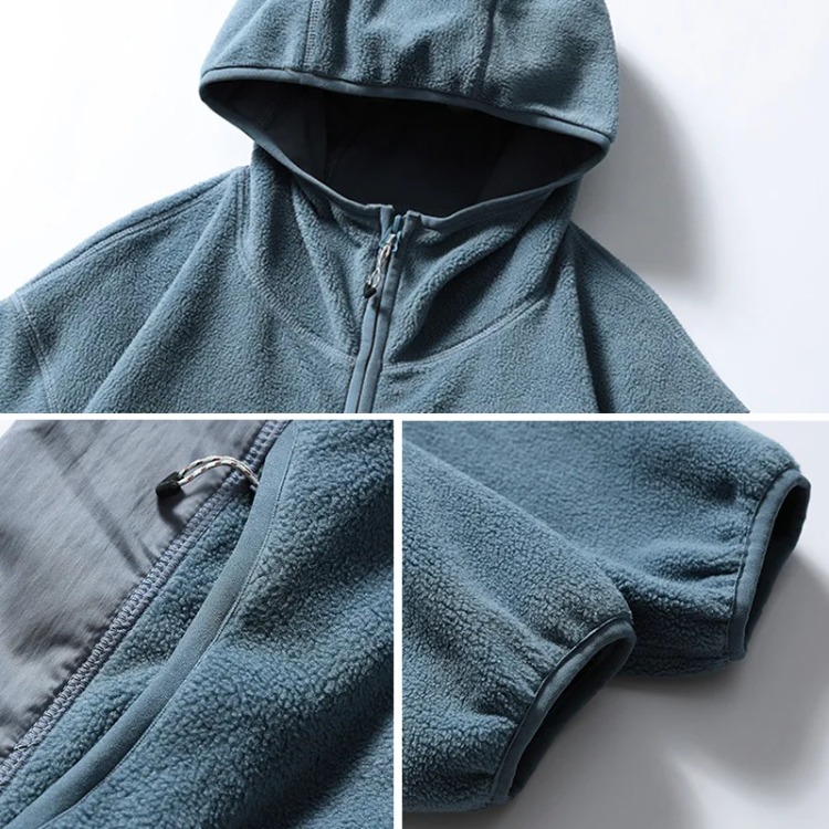 Mens Hoodie Autumn Winter Cott - Sherpa Hoodie Fleece recension och pris