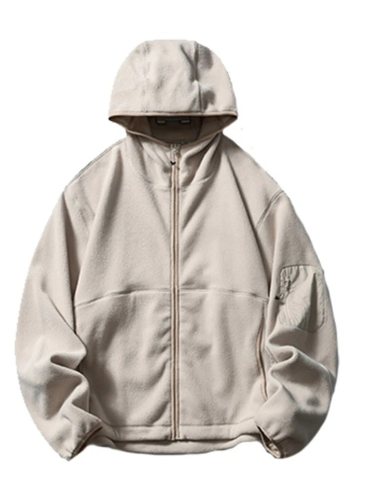 Mens Hoodie Autumn Winter Cott - Sherpa Hoodie Fleece recension och pris