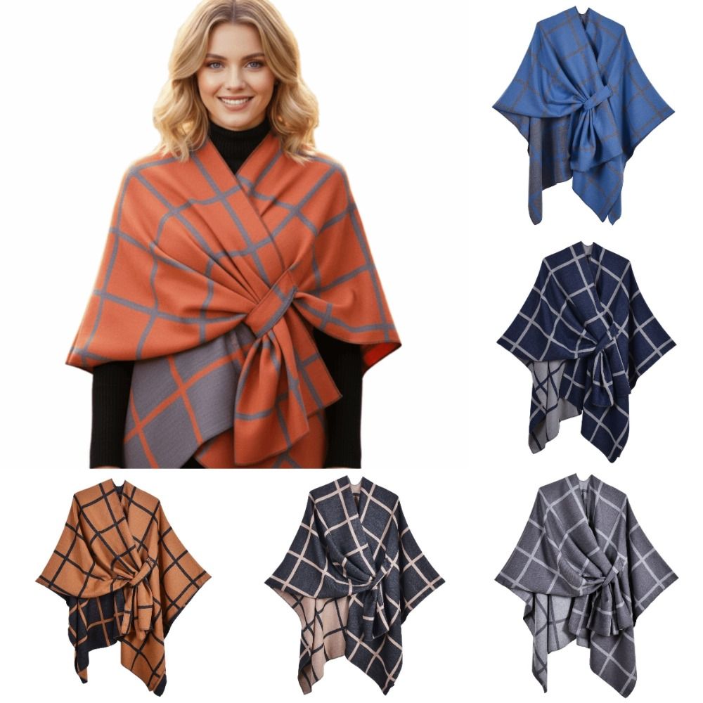 Warm Coat Plaid Design Travel  - Shawl Wrap Winter recension och pris