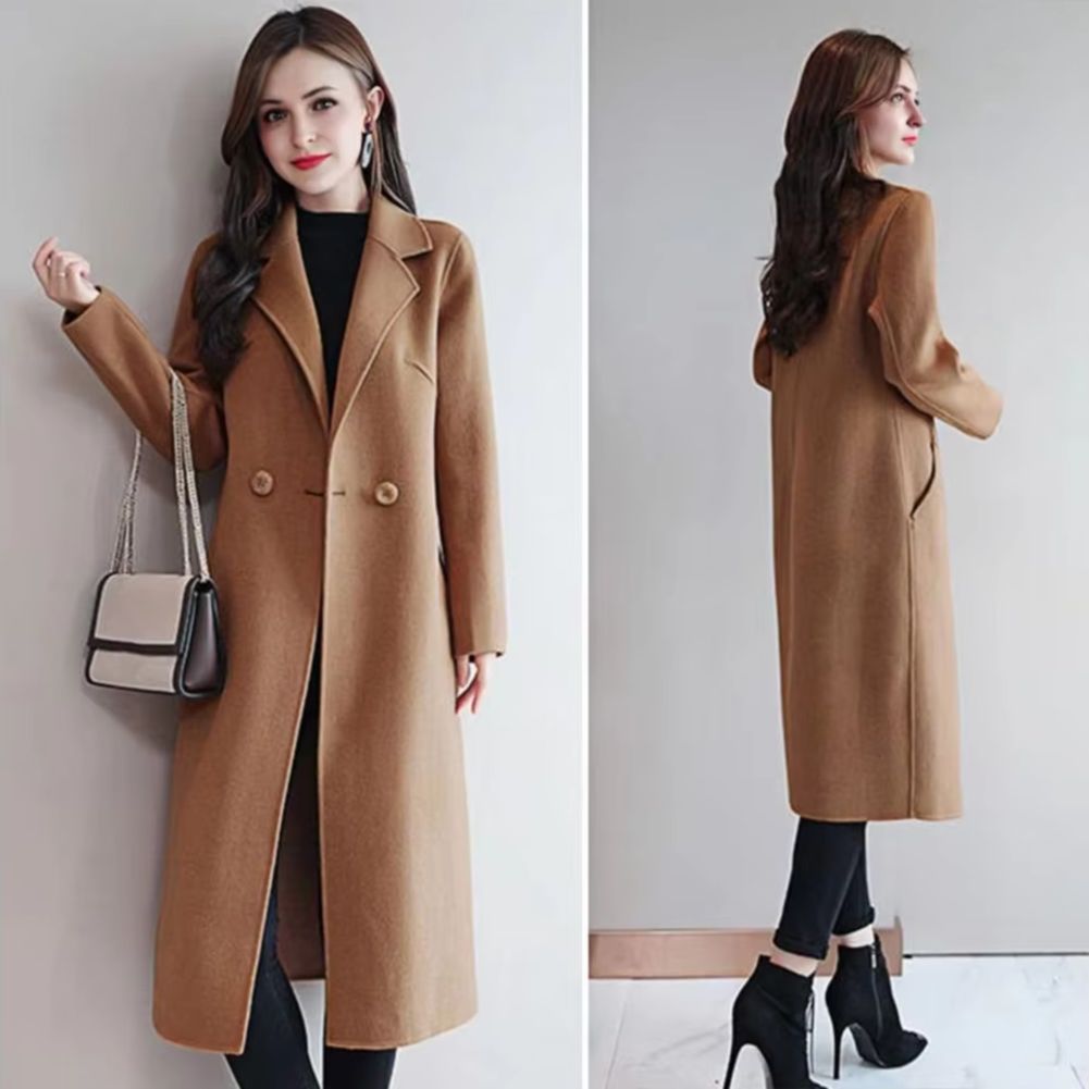 2025 Elegant Women Woolen Coat - Wool Coat Peacoat recension och pris
