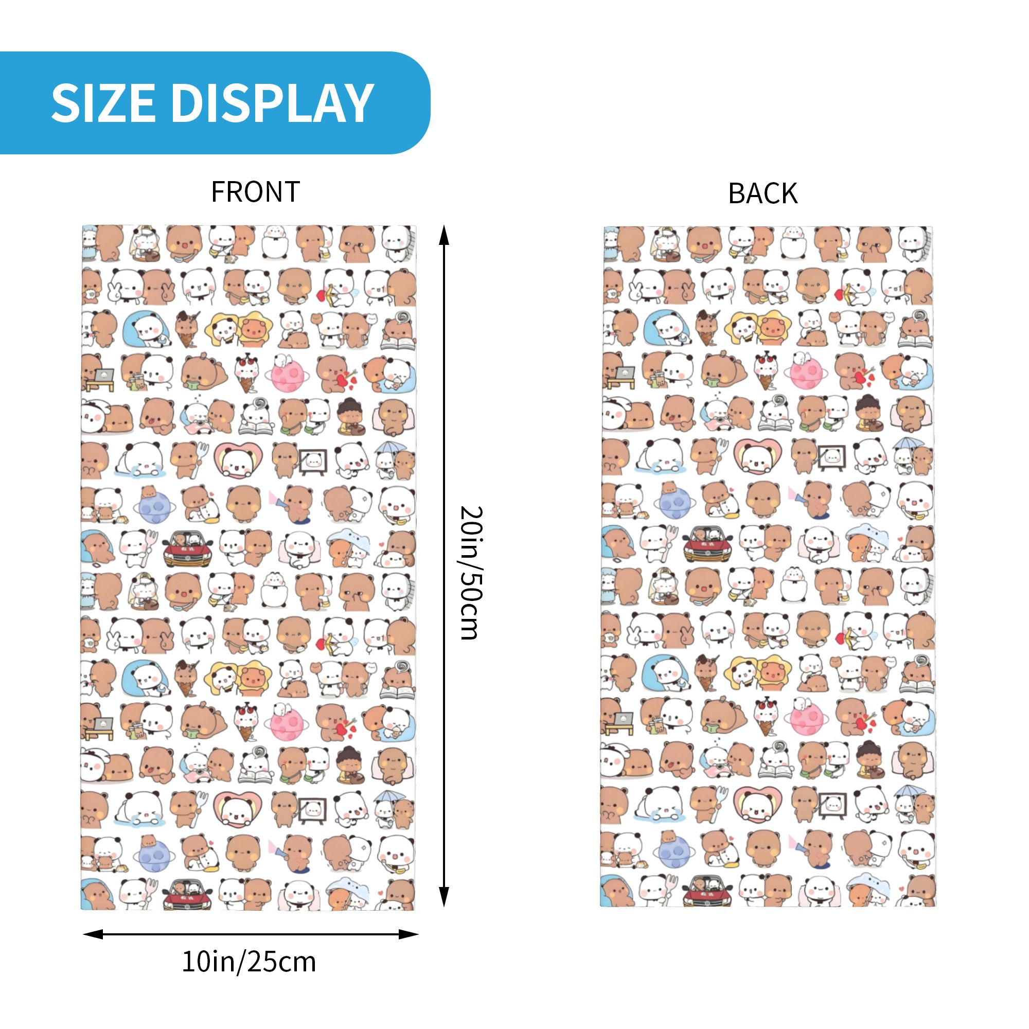 Custom Bear Cartoon Peach And  - Neck Gaiter Fleece recension och pris