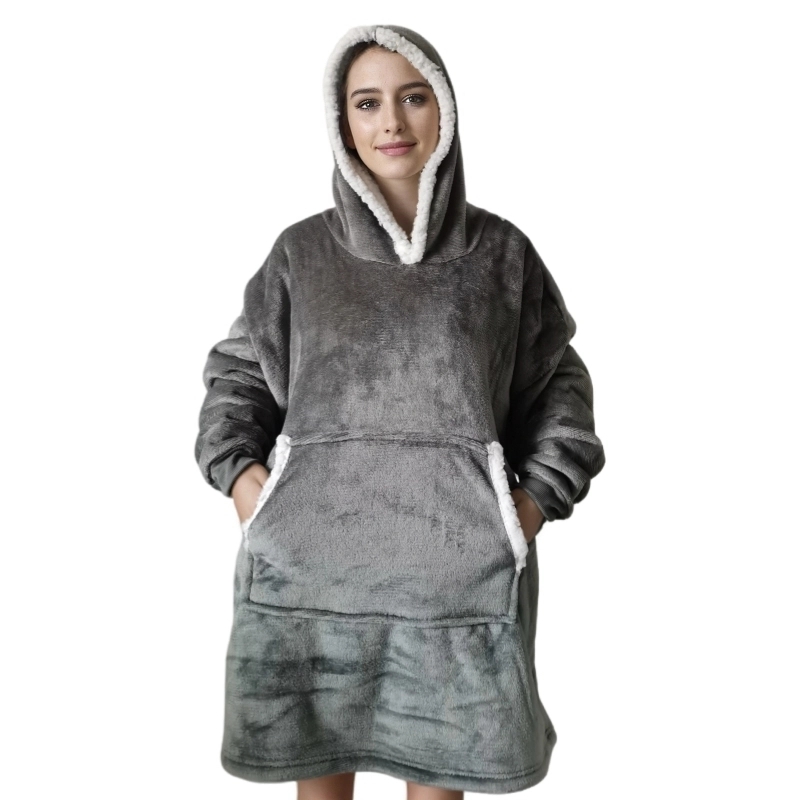 Wearable Adult Super Soft Flan - Sherpa Hoodie Fleece recension och pris