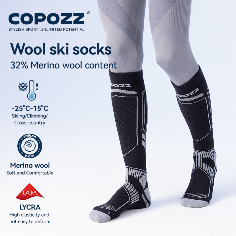 COPOZZ Merino Wool Winter Ski  - Thermal Sock Wool recension och pris