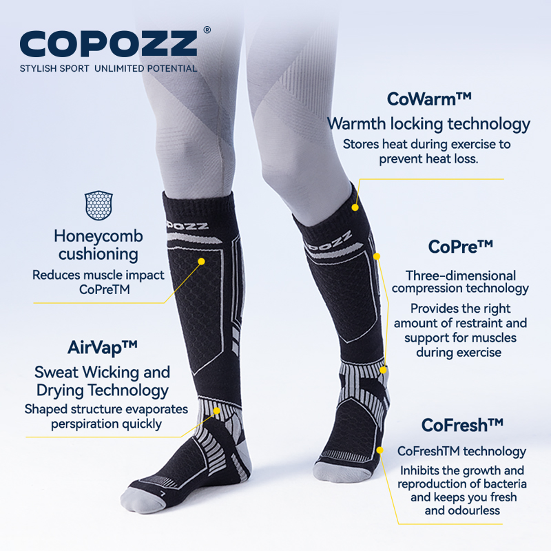 COPOZZ Merino Wool Winter Ski  - Thermal Sock Wool recension och pris