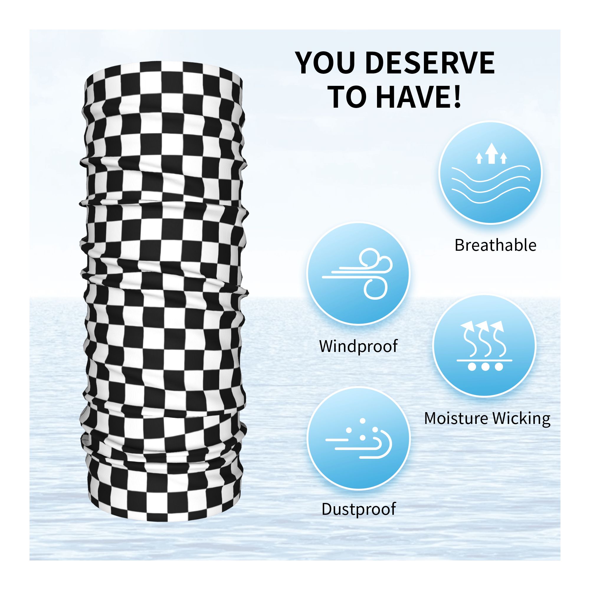 Custom Racing Checkered Motor  - Neck Gaiter Fleece recension och pris