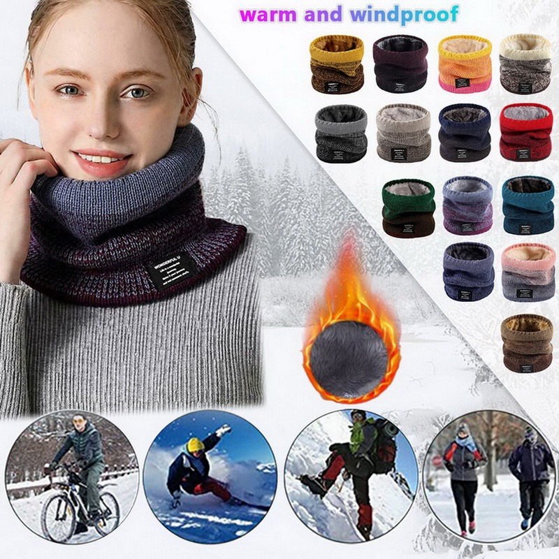 Winter Women Men's Knitted Gra - Wool Scarf Men recension och pris