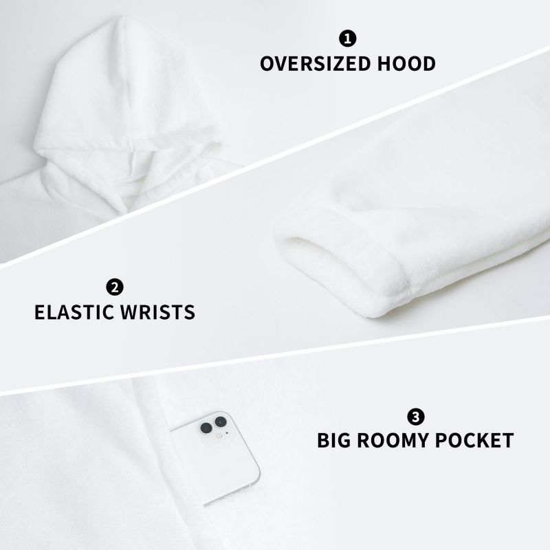 Hippie Flower Floral Retro Bla - Sherpa Hoodie Fleece recension och pris