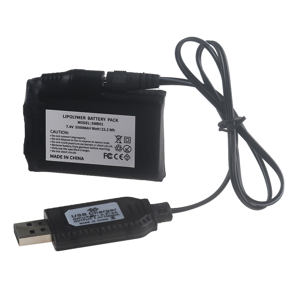 7.4V Li-Polymer 3000mah Batter - Heated Vest Battery recension och pris
