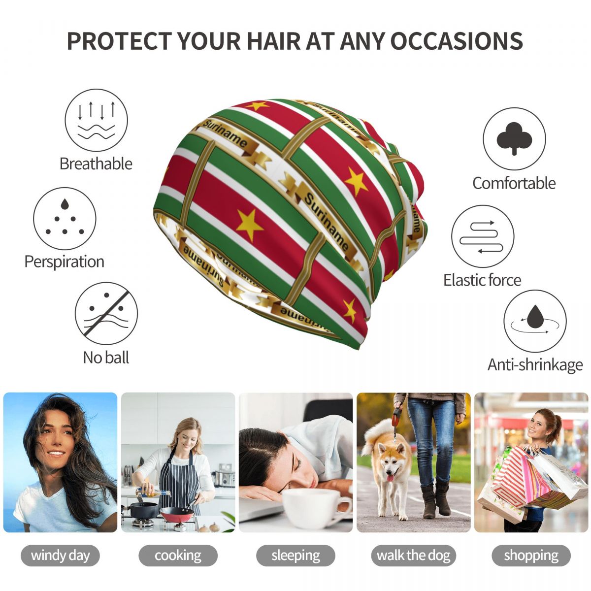 Suriname Flag Products (N) Ban - Knit Beanie Hat Warm recension och pris