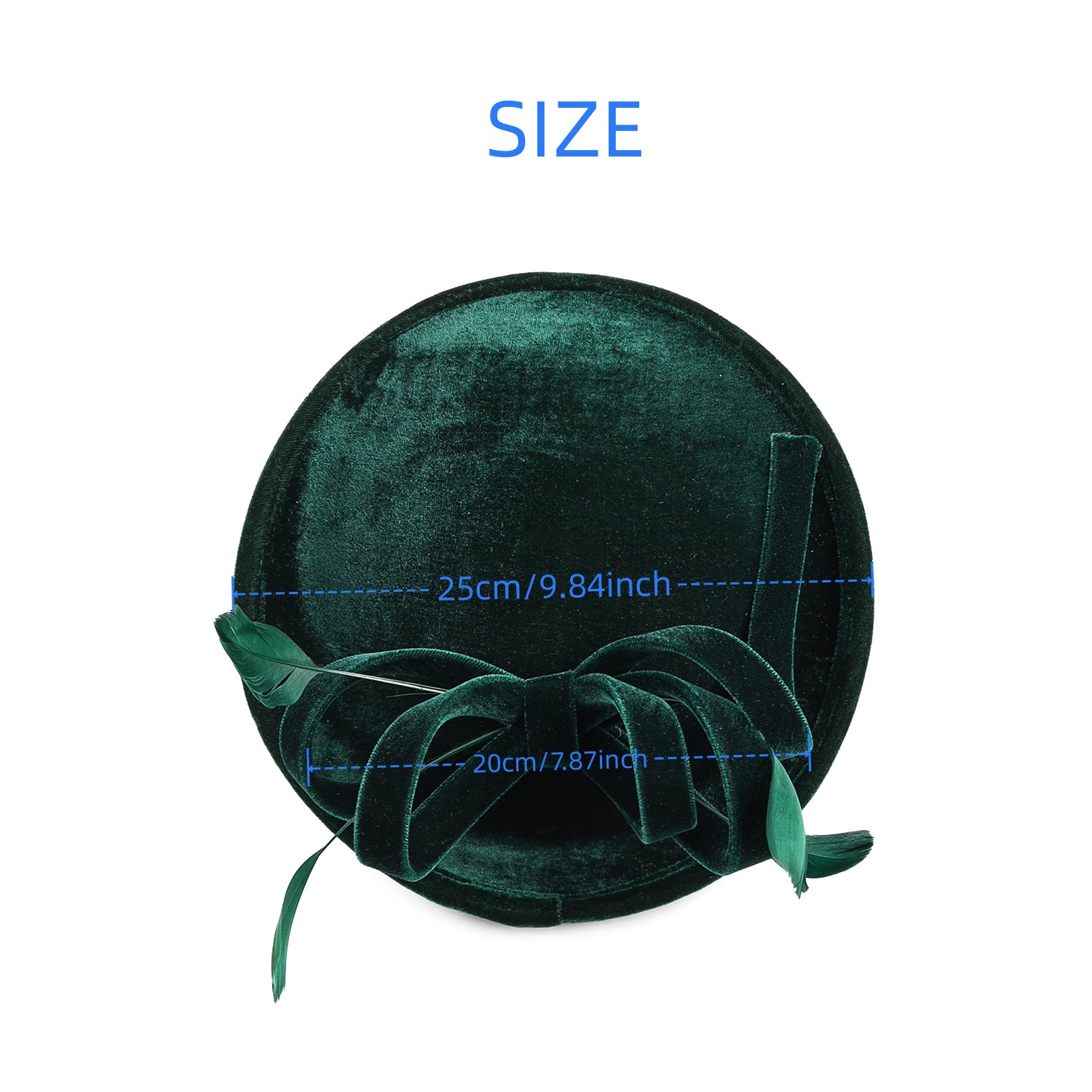 Velour Velvet Fascinator Feath - Winter Headband Fleece recension och pris