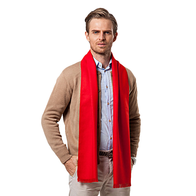 Fashion Winter Solid Color Men - Wool Scarf Men recension och pris