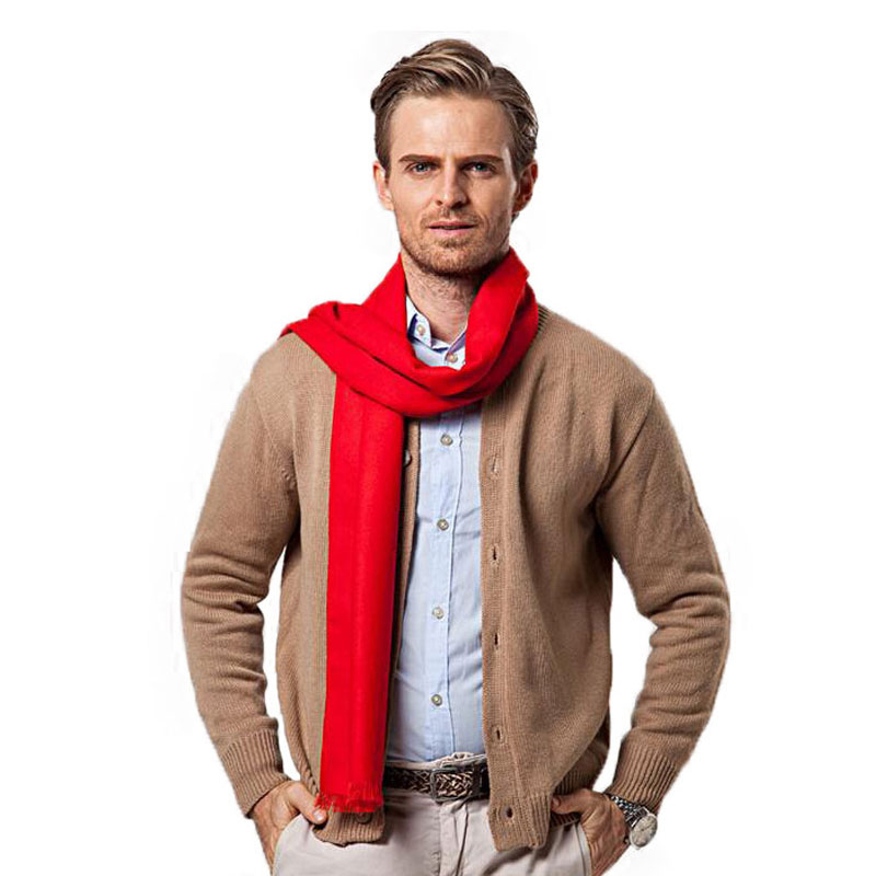 Fashion Winter Solid Color Men - Wool Scarf Men recension och pris