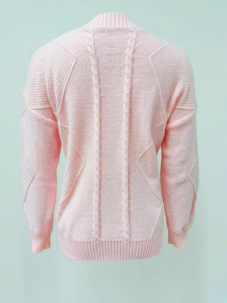 Women V Neck Cable Knit Cardig - Down Jacket Packable recension och pris