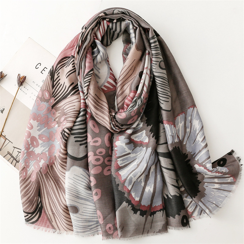 Winter Thick Aztec Petal Flora - Shawl Wrap Winter recension och pris