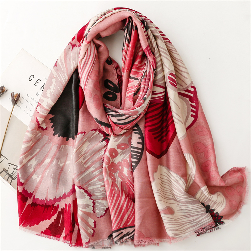 Winter Thick Aztec Petal Flora - Shawl Wrap Winter recension och pris