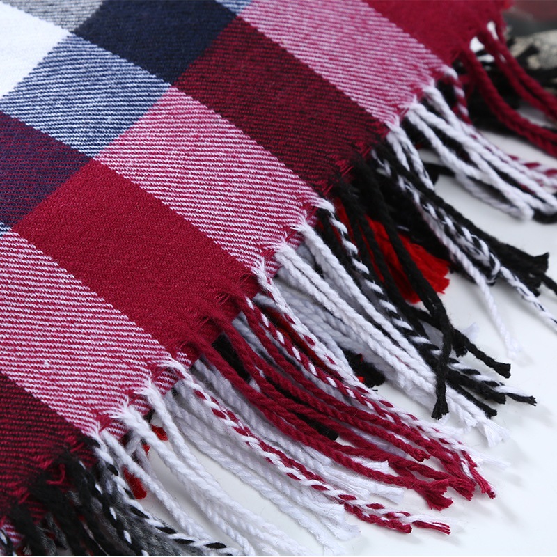 Winter Men Scarf Plaid Stripe  - Wool Scarf Men recension och pris