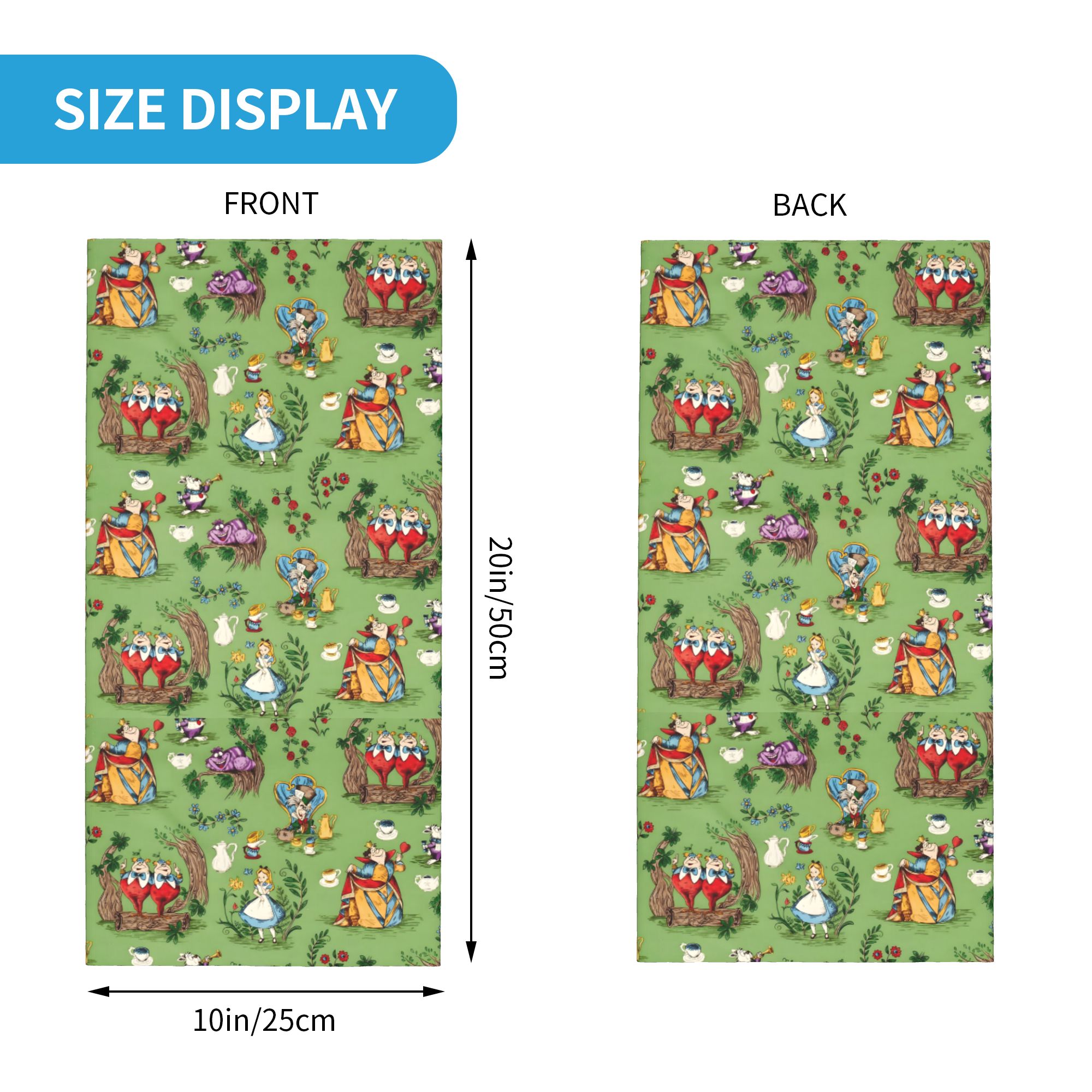 Custom A-Alice in W-Wonderland - Neck Gaiter Fleece recension och pris