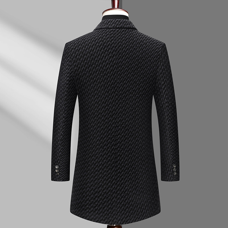 Long Coat Men Mens Wool Jacket - Wool Coat Peacoat recension och pris