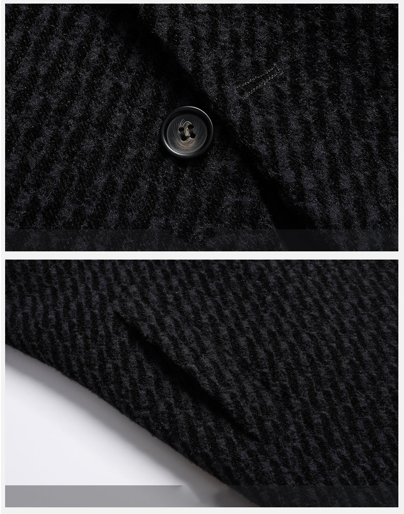 Long Coat Men Mens Wool Jacket - Wool Coat Peacoat recension och pris