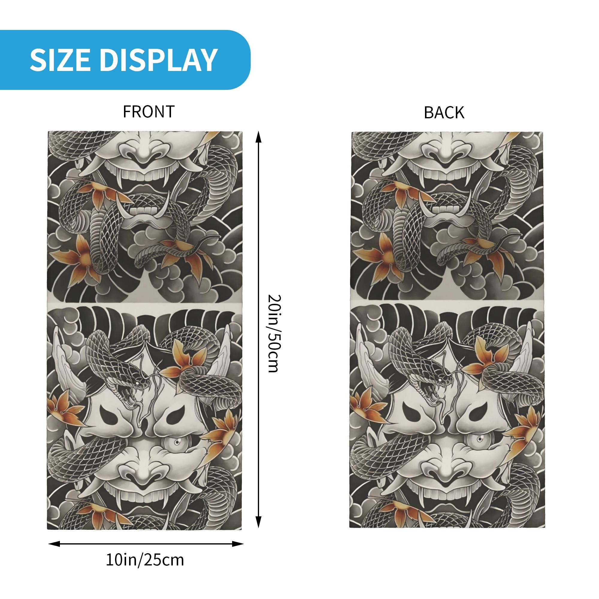 Custom Samurai Oni Demon Banda - Neck Gaiter Fleece recension och pris