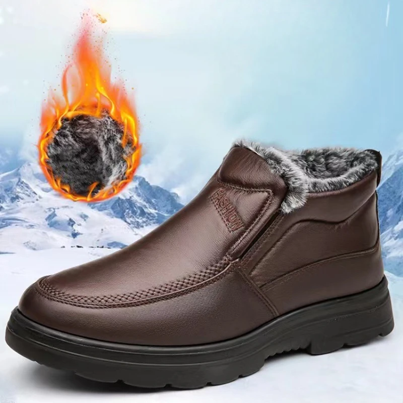Winter Men's Ankle Boots Plush - Waterproof Winter Boot recension och pris