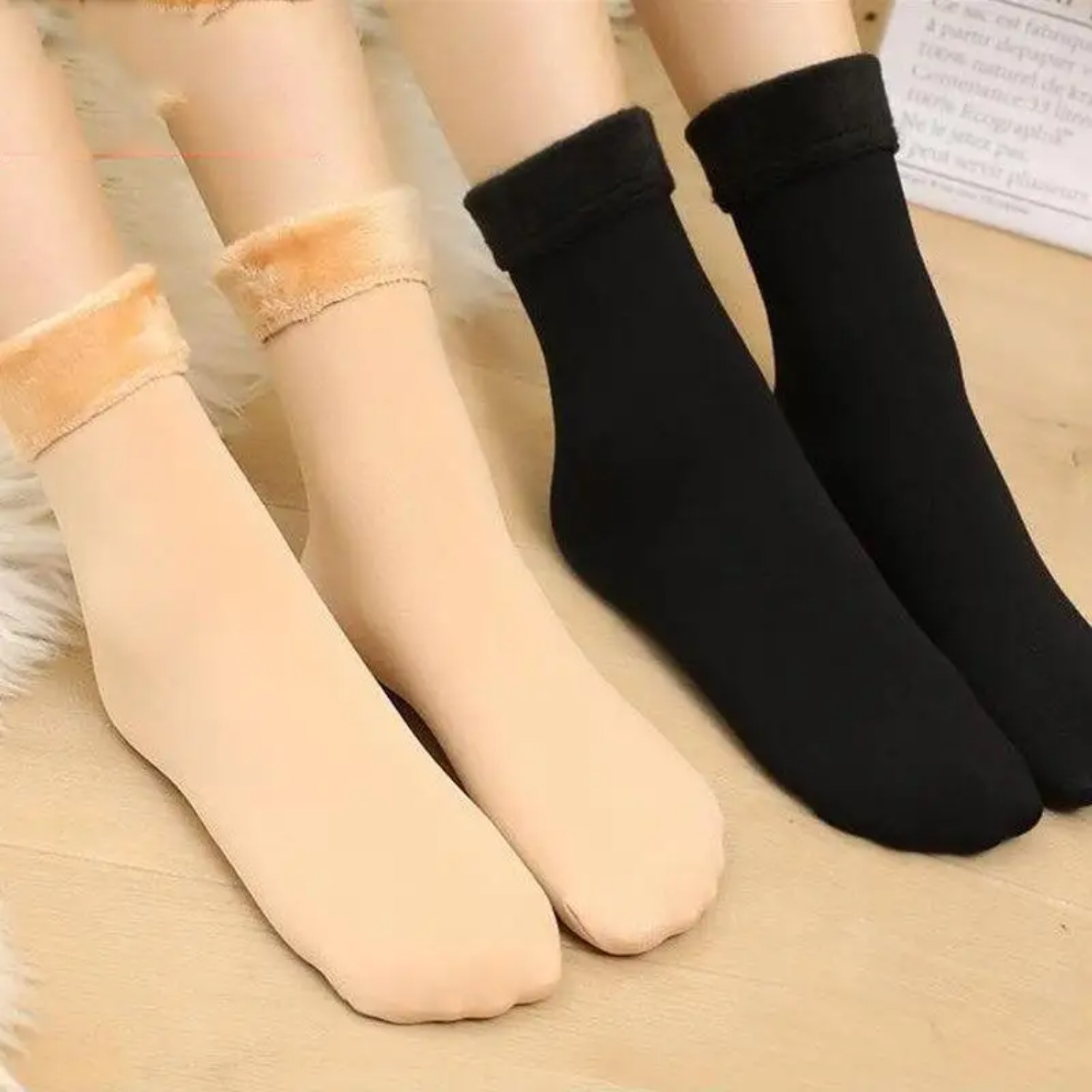 5Pairs/ Winter Warm Solid Wome - Thermal Sock Wool recension och pris
