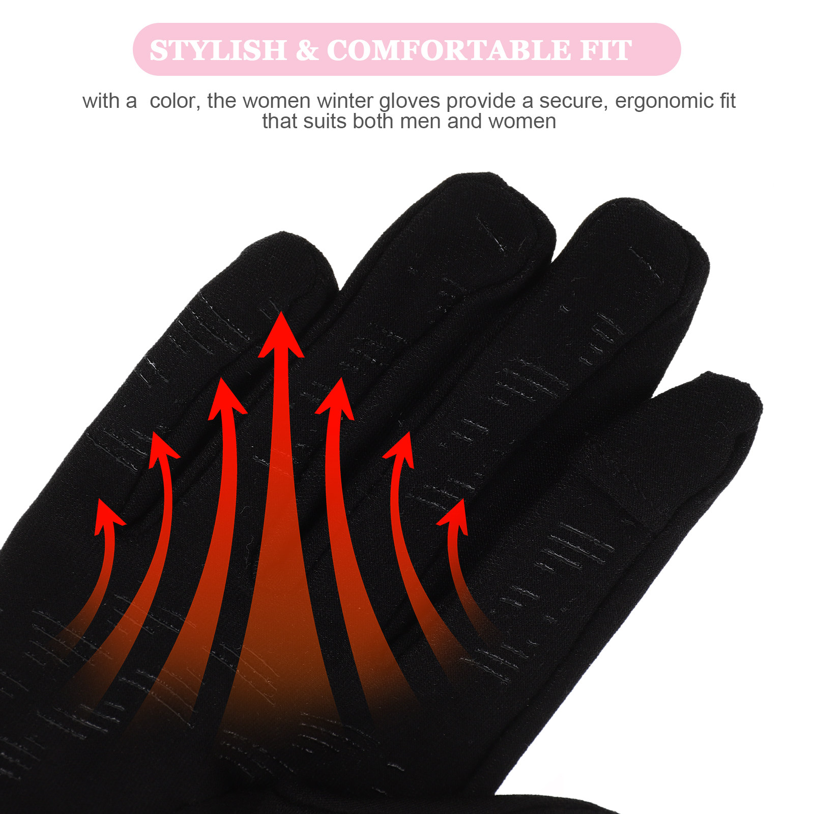 Touchscreen Women Ski Gloves B - Snow Glove Insulated recension och pris