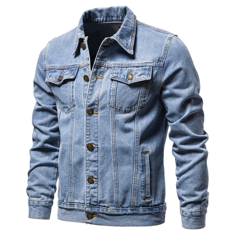 2025 Autumn Men Solid Denim Ja - Down Jacket Packable recension och pris