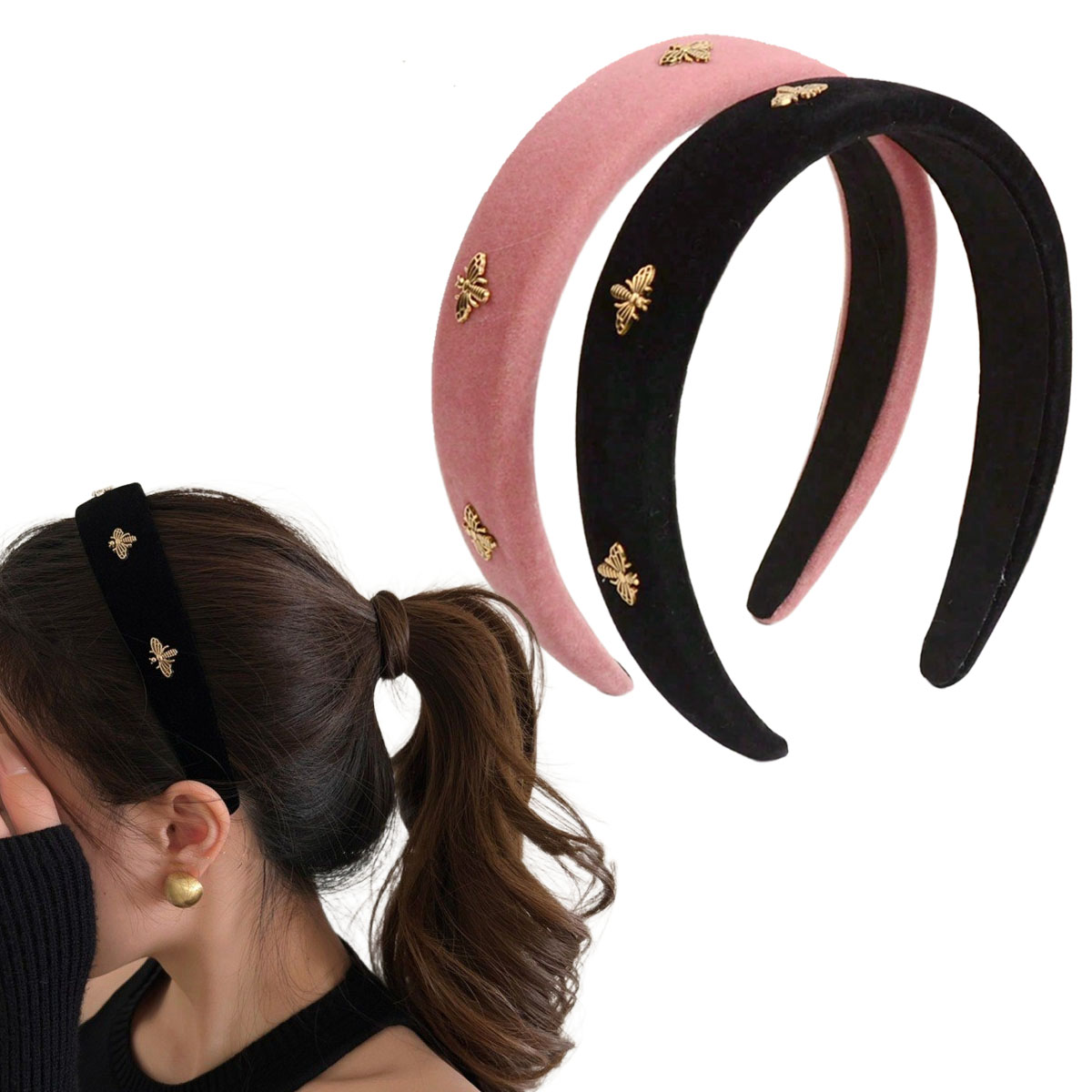 Little Bee Black Velvet Headba - Winter Headband Fleece recension och pris