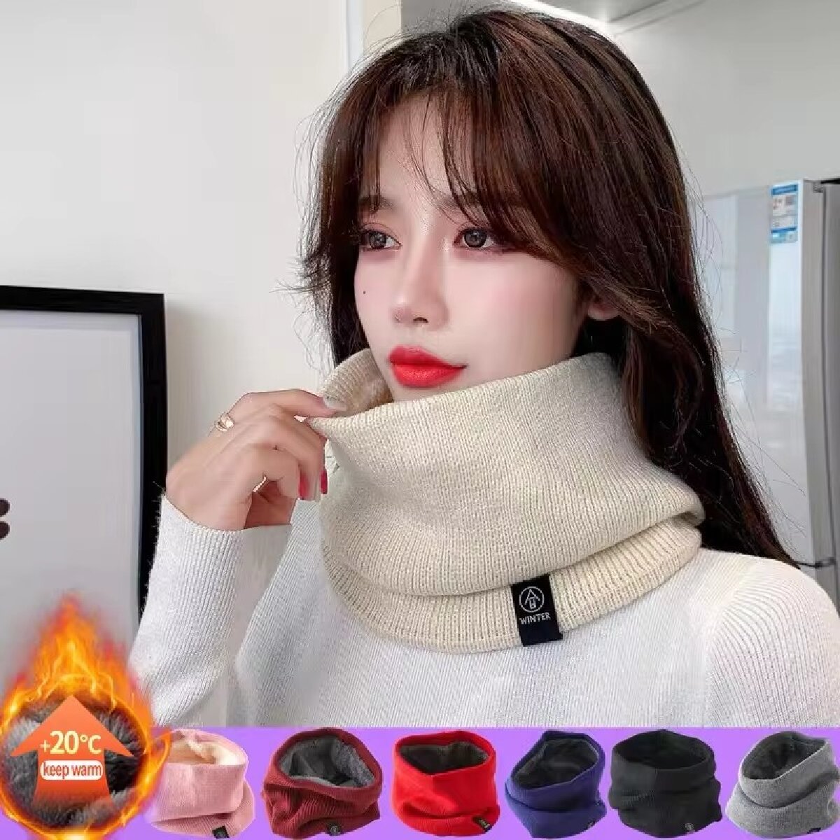 Solid Winter Plush Muffler Woo - Winter Headband Fleece recension och pris